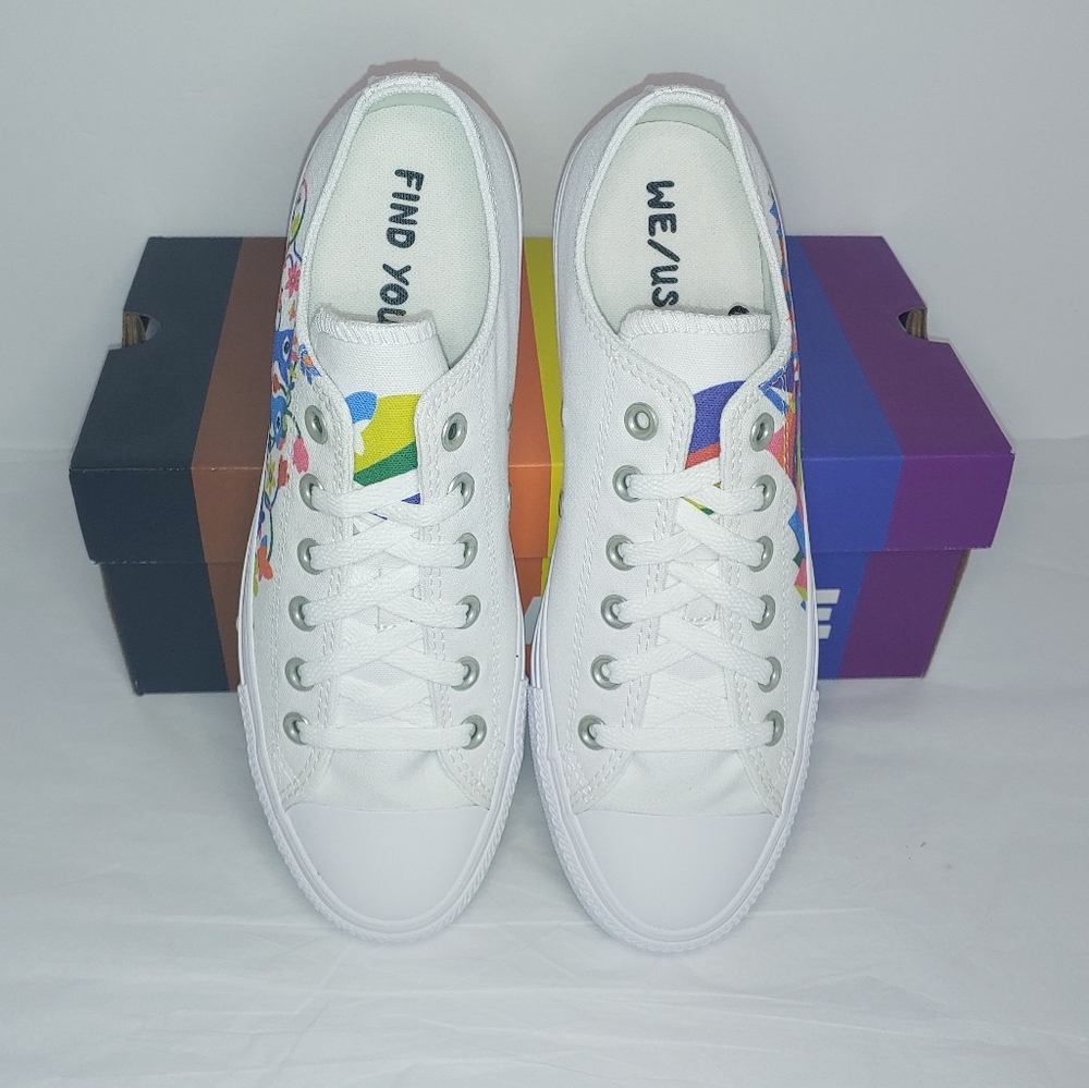 Converse pride abstract white low tops - Picture 3 of 16